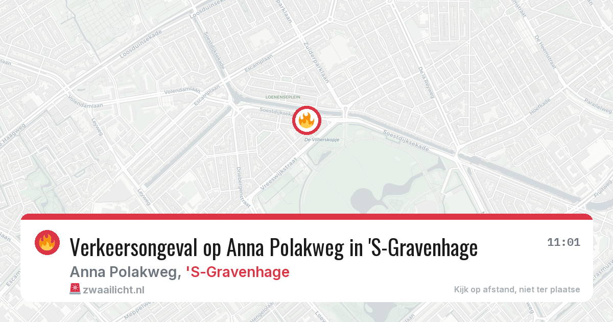 Verkeersongeval op Anna Polakweg in 'S-Gravenhage — 3 jul 2026