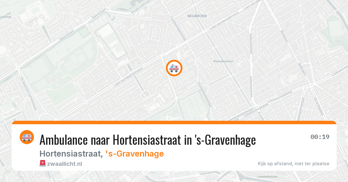 Ambulance naar Hortensiastraat in 's-Gravenhage — 11 jul 2026
