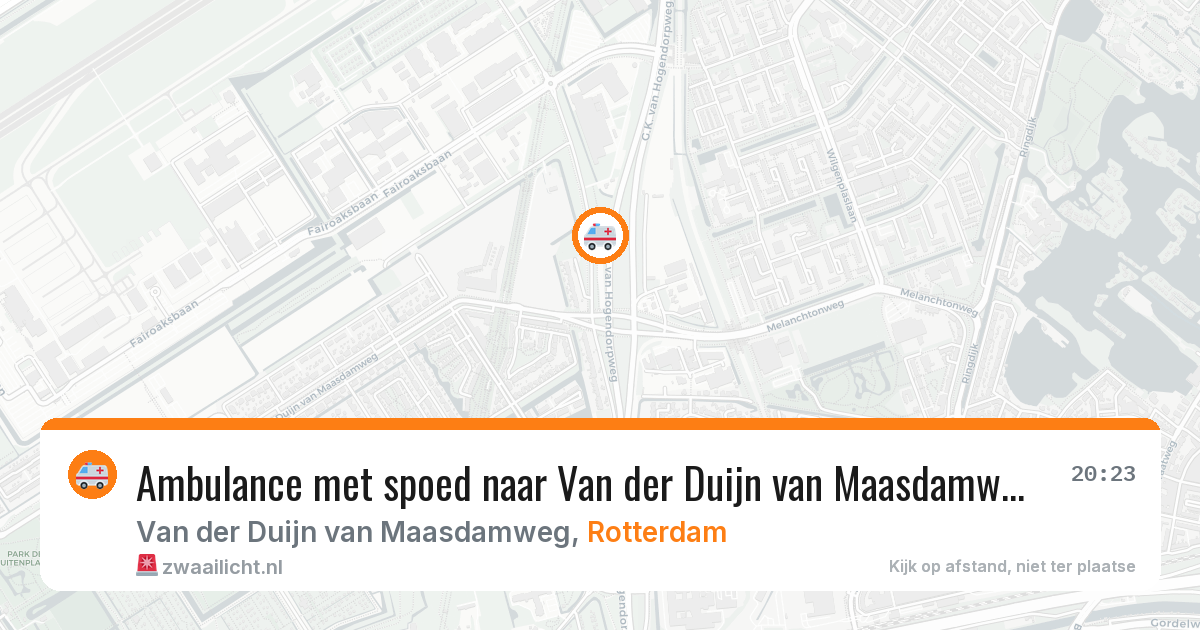 Ambulance met spoed naar Van der Duijn van Maasdamweg in Rotterdam — 21 jun 2026