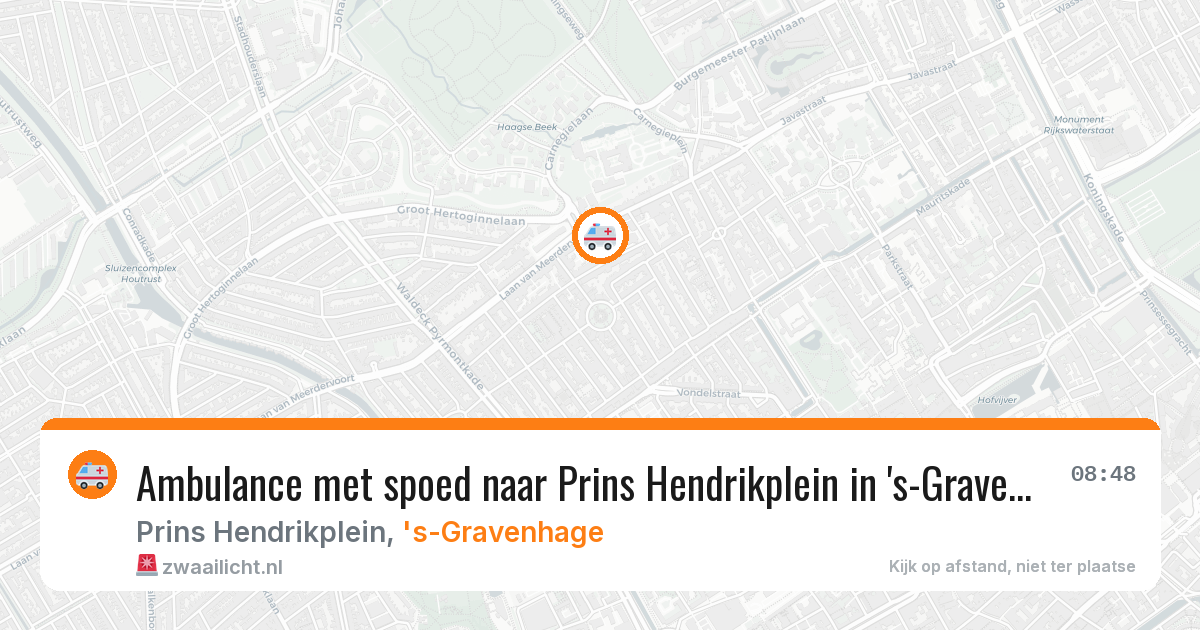 Ambulance met spoed naar Prins Hendrikplein in 's-Gravenhage — 8 jun 2026