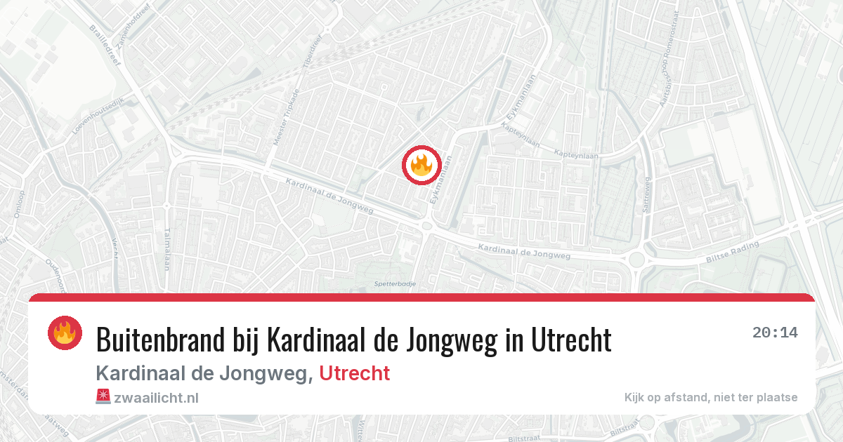 Buitenbrand bij Kardinaal de Jongweg in Utrecht — 10 aug 2026