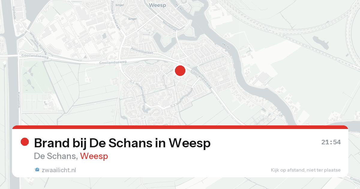 Brand bij De Schans in Weesp — 19 jun 2026