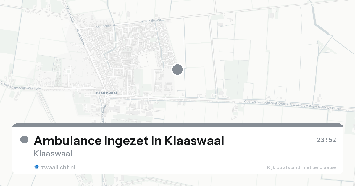 Ambulance ingezet in Klaaswaal — 15 aug 2026
