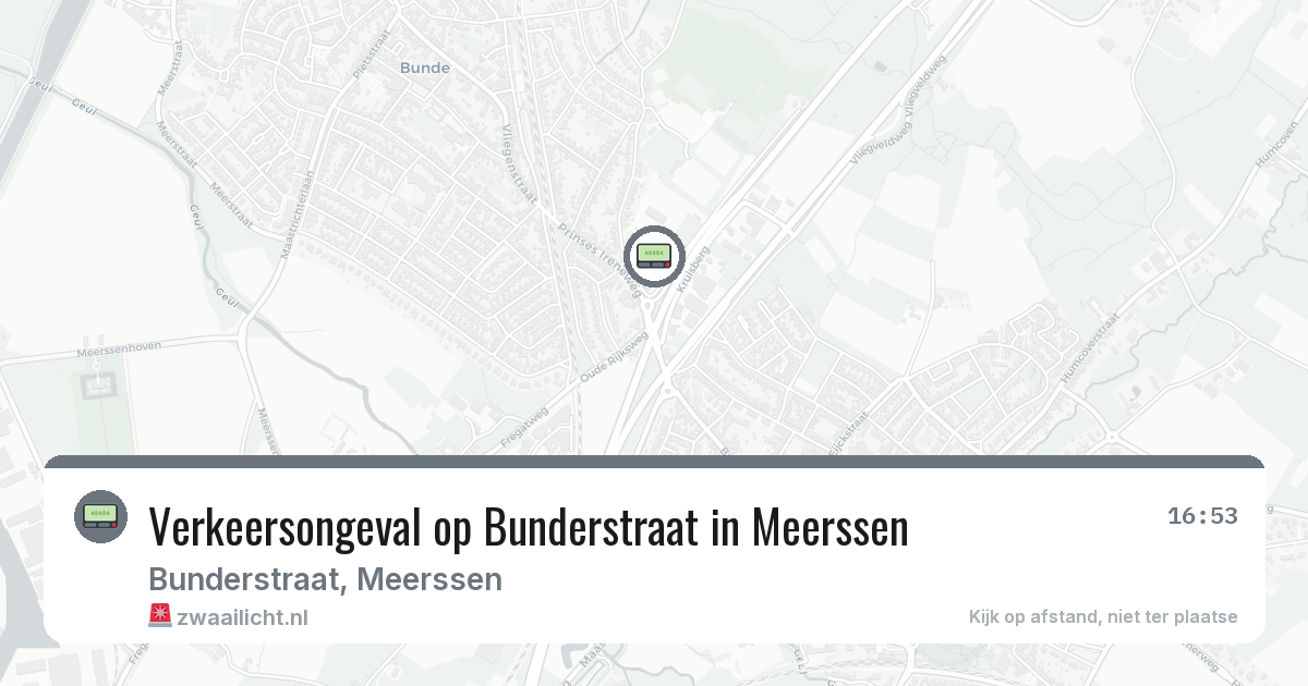 Verkeersongeval op Bunderstraat in Meerssen — 4 jul 2026