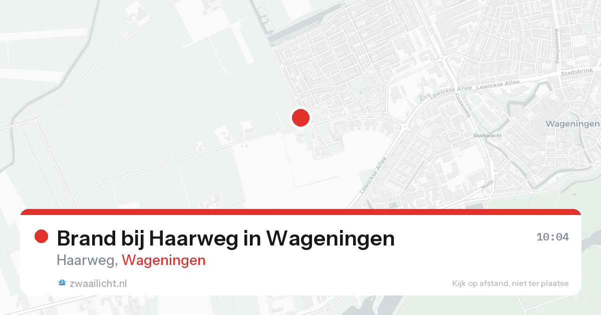 Brand bij Haarweg in Wageningen — 15 feb 2026