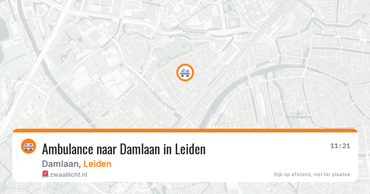 Ambulance naar Damlaan in Leiden — 22 jun 2026