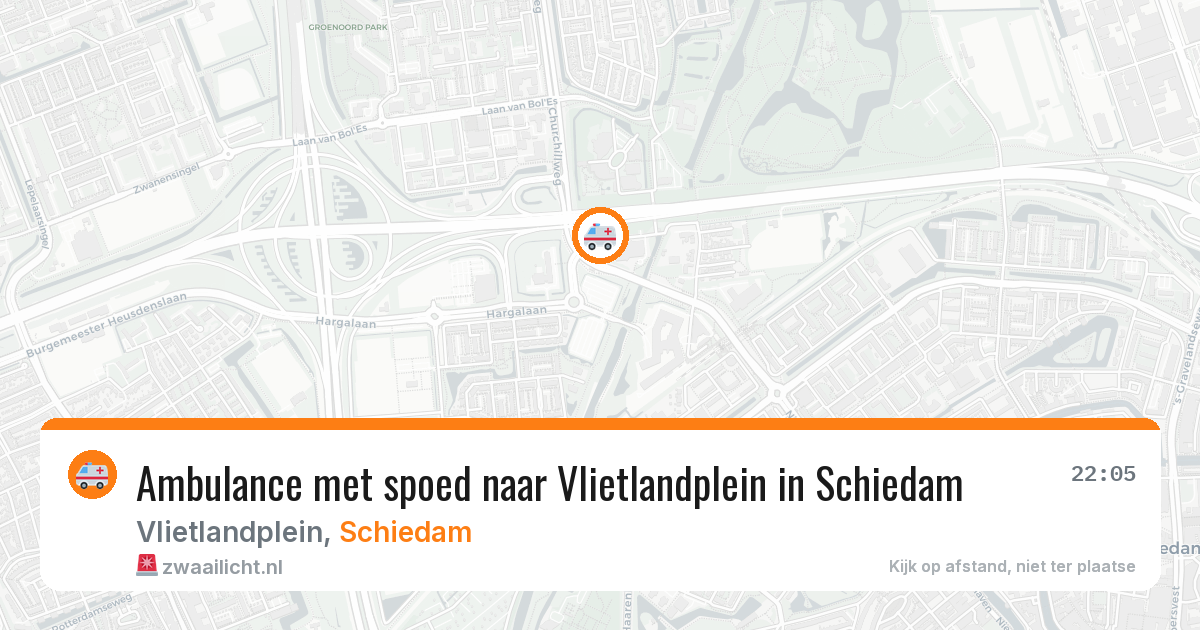 Ambulance met spoed naar Vlietlandplein in Schiedam — 18 jul 2026