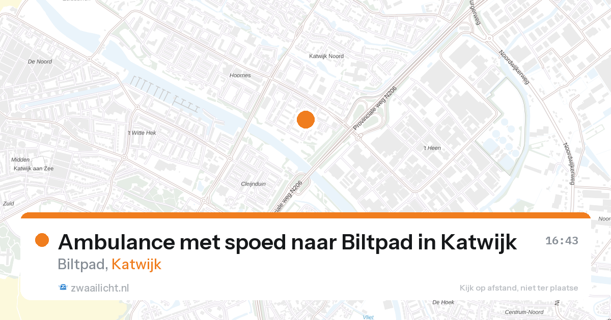 Ambulance met spoed naar Biltpad in Katwijk — 12 jun 2026