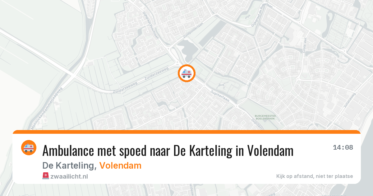 Ambulance met spoed naar De Karteling in Volendam — 5 jul 2026