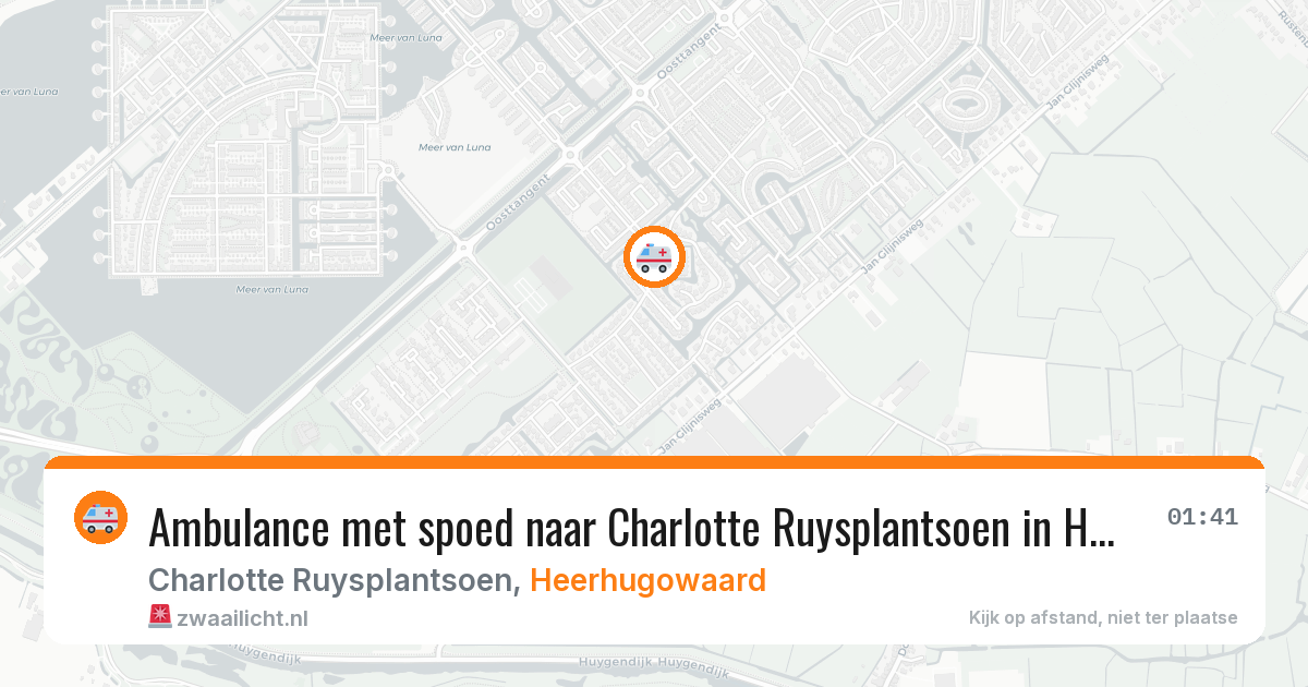 Ambulance met spoed naar Charlotte Ruysplantsoen in Heerhugowaard — 20 jan 2026