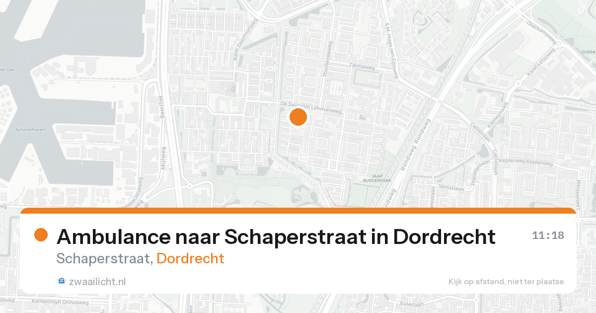 Ambulance naar Schaperstraat in Dordrecht — 31 jan 2026