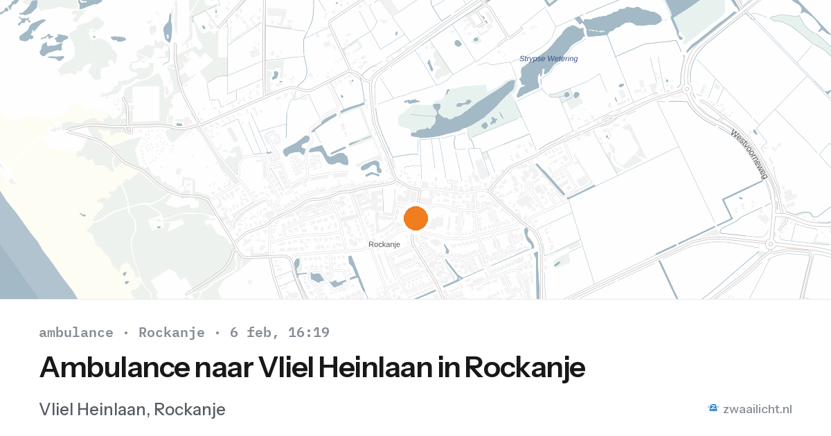 Ambulance naar Vliel Heinlaan in Rockanje — 6 feb 2026