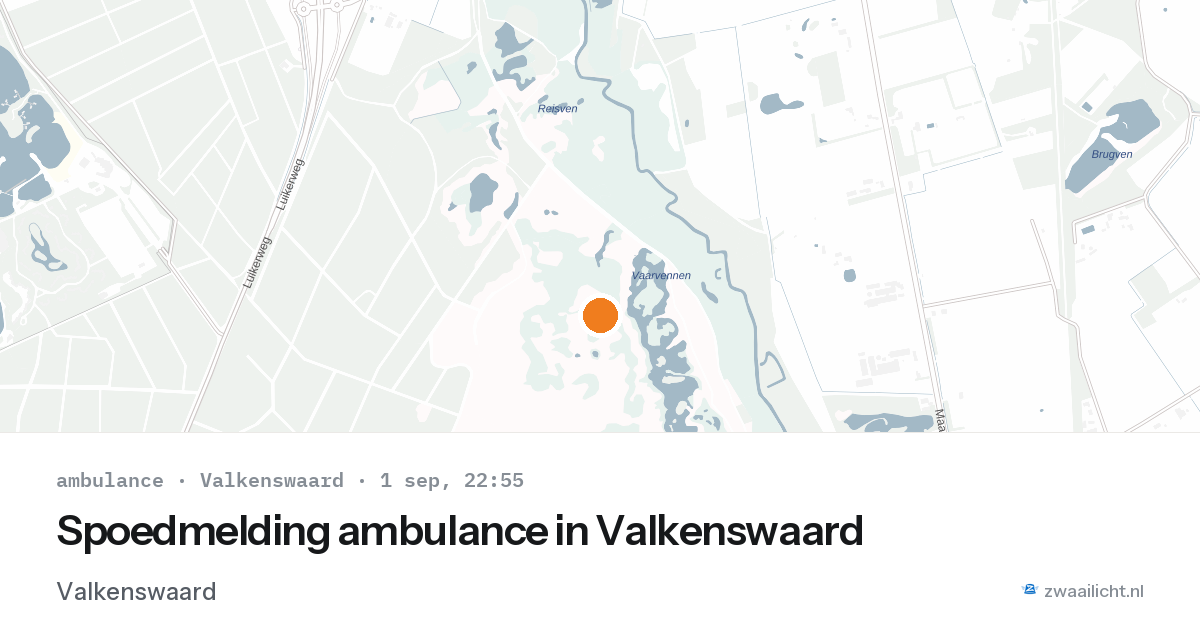 Spoedmelding ambulance in Valkenswaard — 1 sep 2026