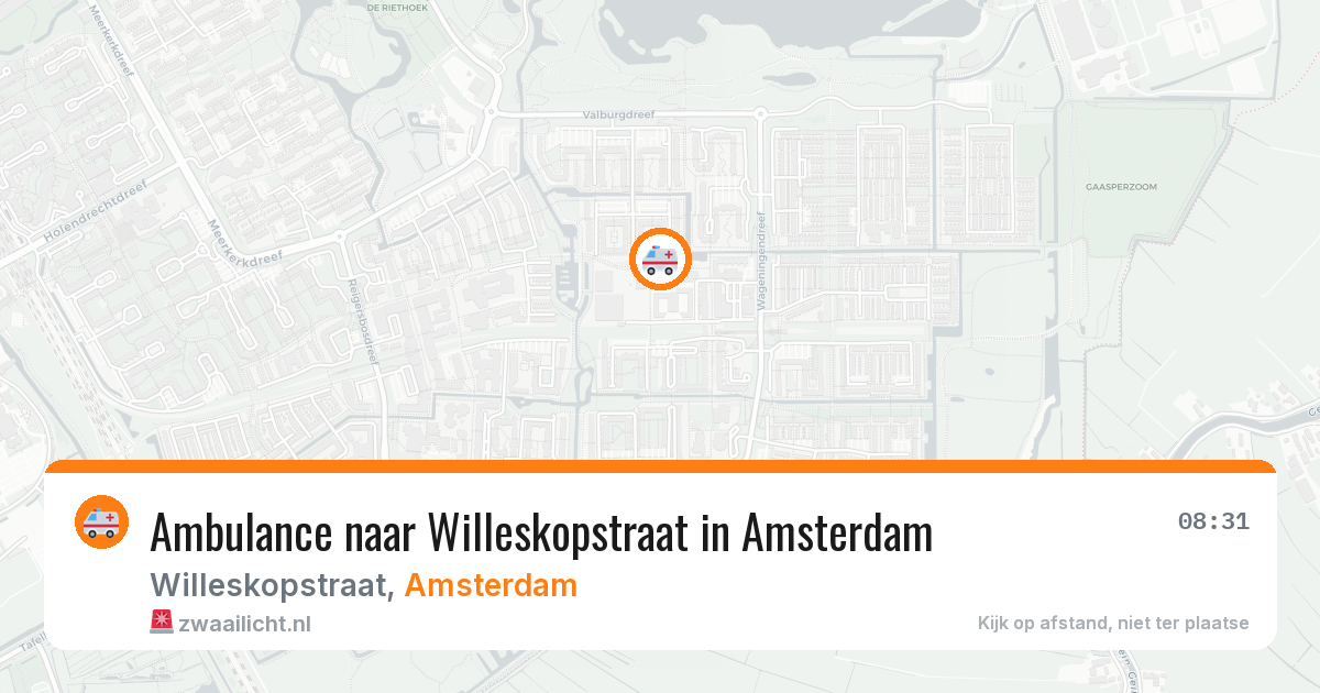 Ambulance naar Willeskopstraat in Amsterdam — 25 jun 2026