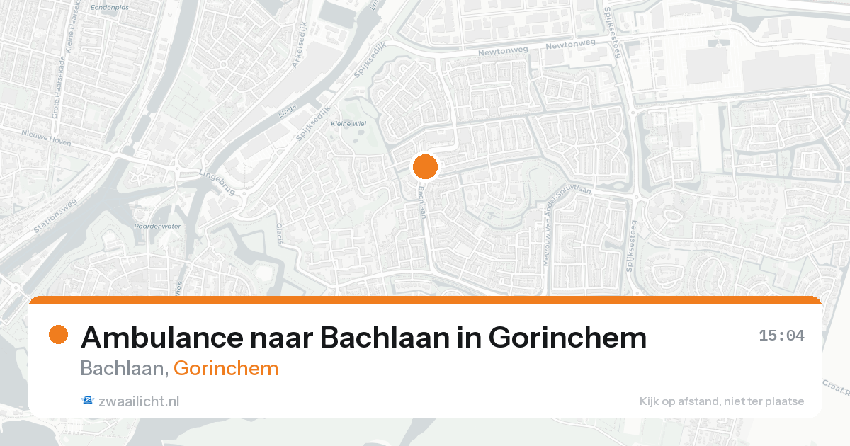 Ambulance naar Bachlaan in Gorinchem — 19 aug 2026