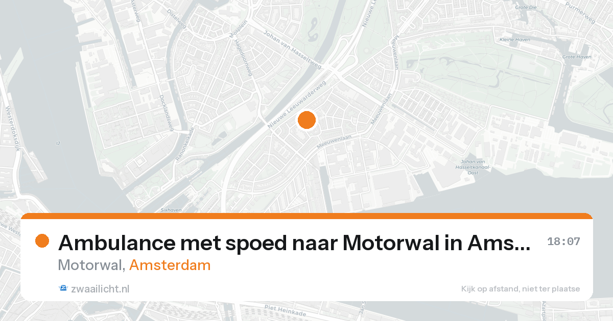 Ambulance met spoed naar Motorwal in Amsterdam — 31 jan 2026