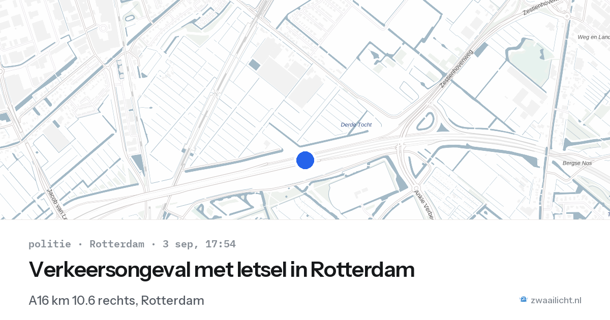 Verkeersongeval met letsel in Rotterdam — 3 sep 2026