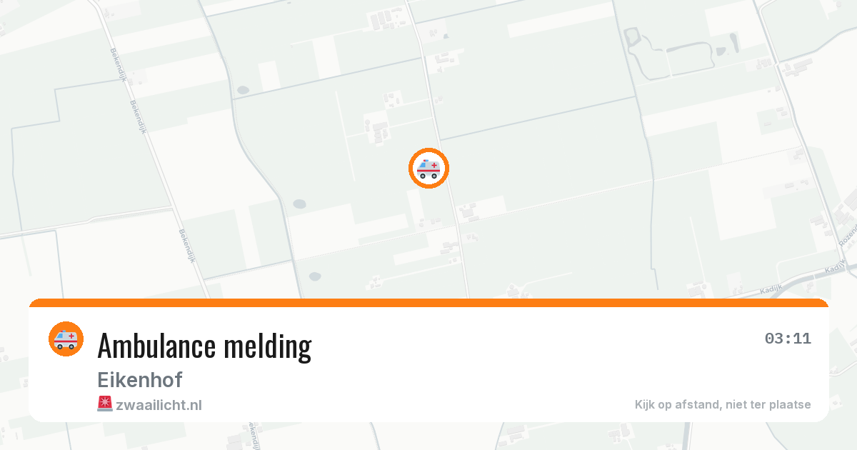 Ambulance melding — 5 jul 2026