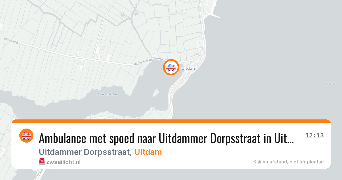 Ambulance met spoed naar Uitdammer Dorpsstraat in Uitdam — 29 jun 2026