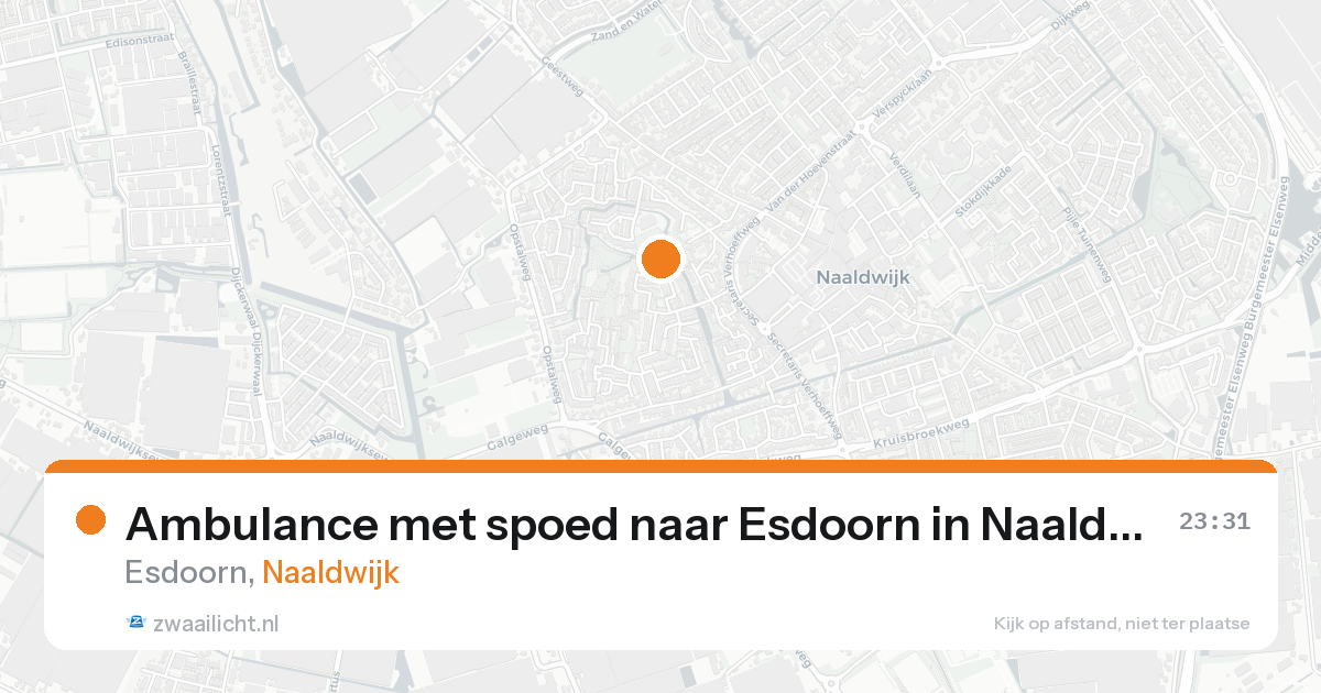 Ambulance met spoed naar Esdoorn in Naaldwijk — 17 aug 2026