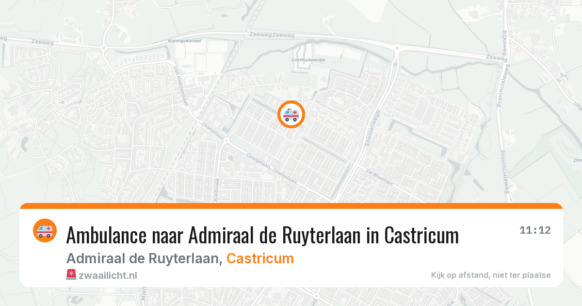 Ambulance naar Admiraal de Ruyterlaan in Castricum — 18 mei 2026