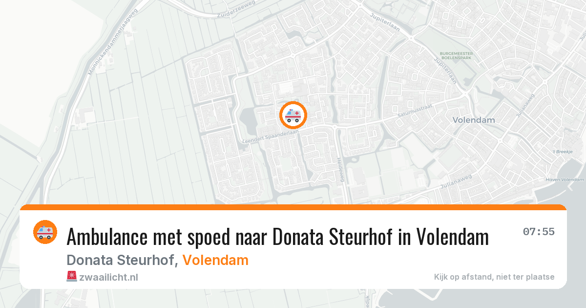 Ambulance met spoed naar Donata Steurhof in Volendam — 19 apr 2026