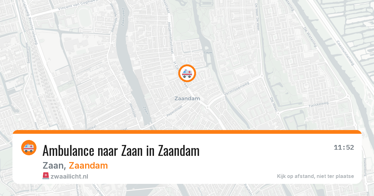 Ambulance naar Zaan in Zaandam — 7 apr 2026