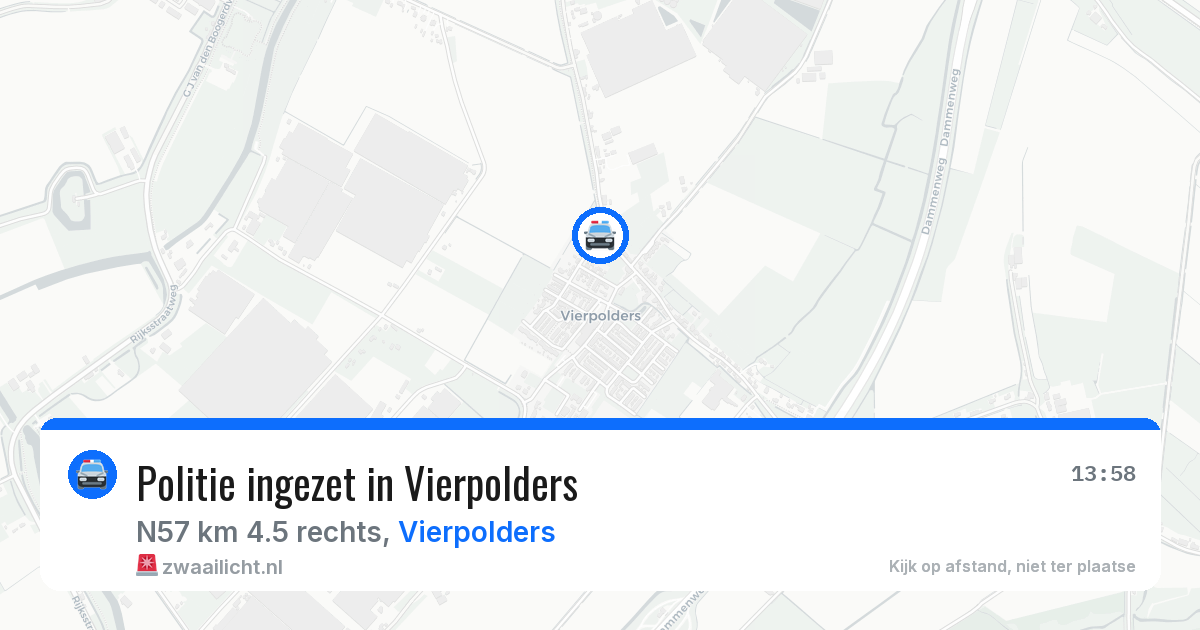 Politie ingezet in Vierpolders — 27 jun 2026 | 🚨 Zwaailicht.nl