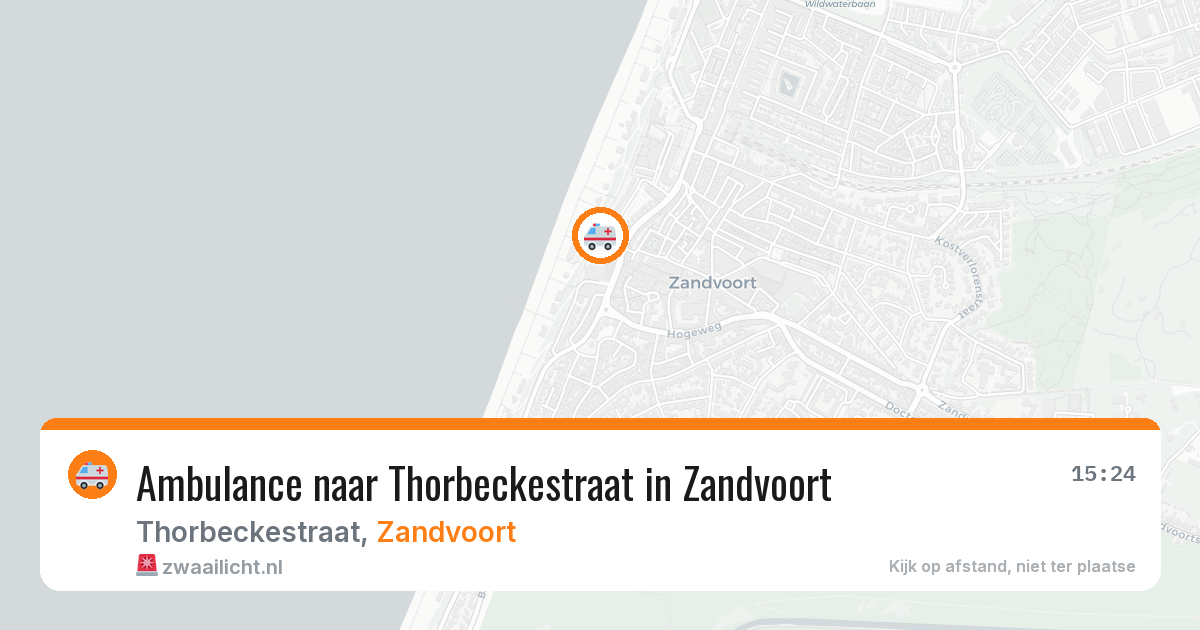 Ambulance naar Thorbeckestraat in Zandvoort — 10 mei 2026