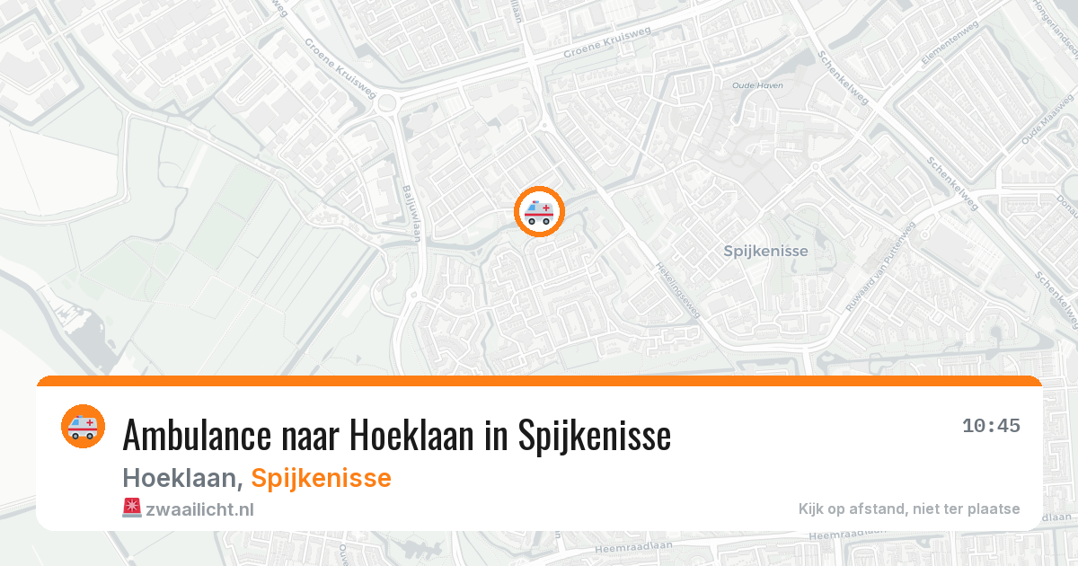 Ambulance naar Hoeklaan in Spijkenisse — 14 aug 2026