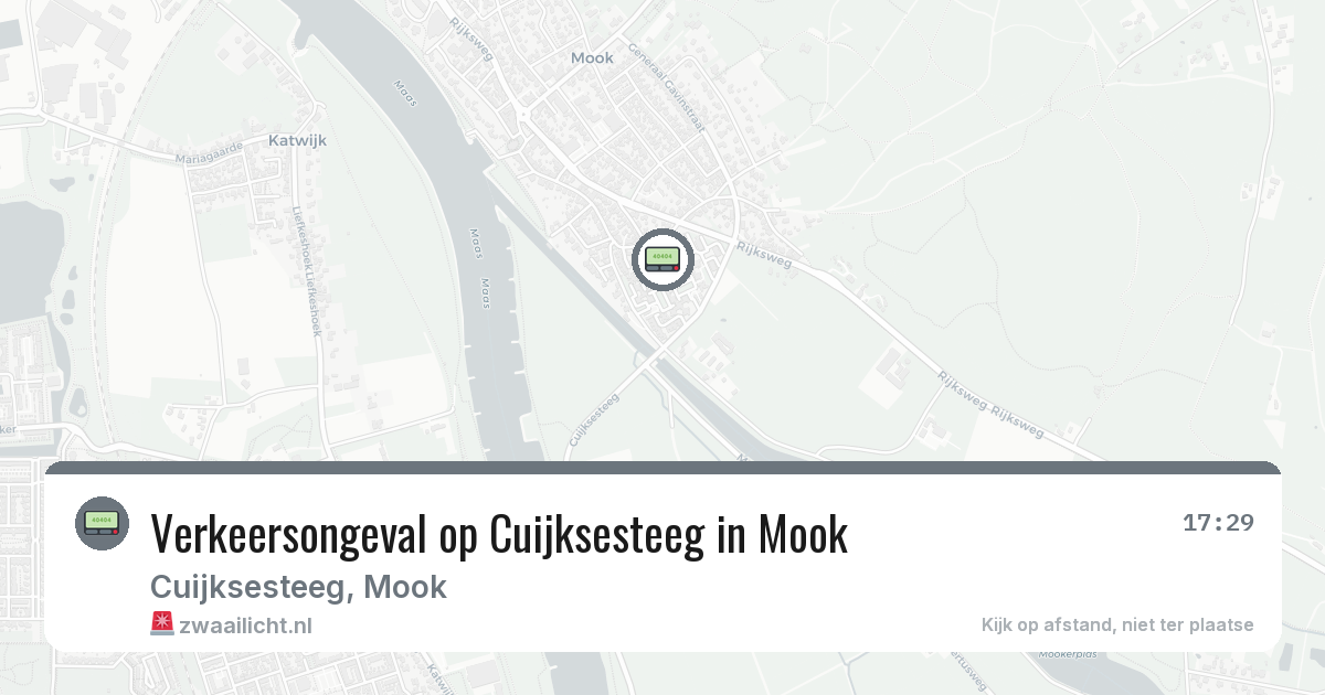 Verkeersongeval op Cuijksesteeg in Mook — 23 jul 2026
