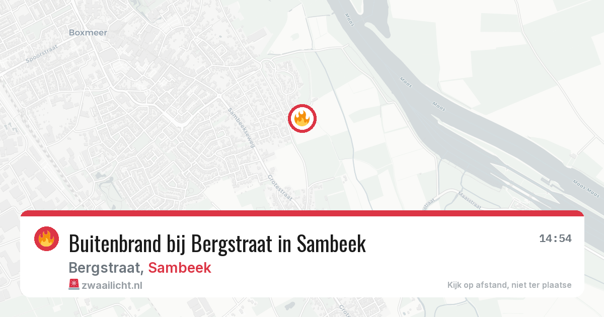 Buitenbrand bij Bergstraat in Sambeek — 7 jul 2026