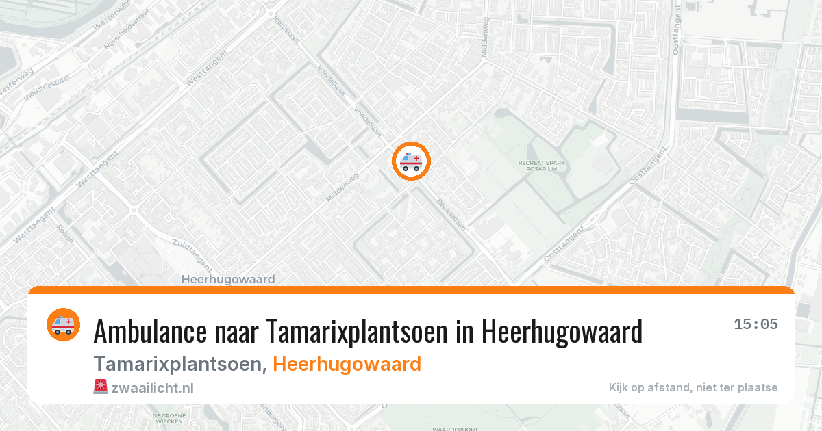 Ambulance naar Tamarixplantsoen in Heerhugowaard — 2 aug 2026