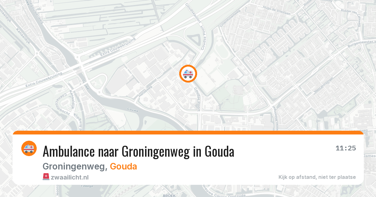 Ambulance naar Groningenweg in Gouda — 23 mrt 2026