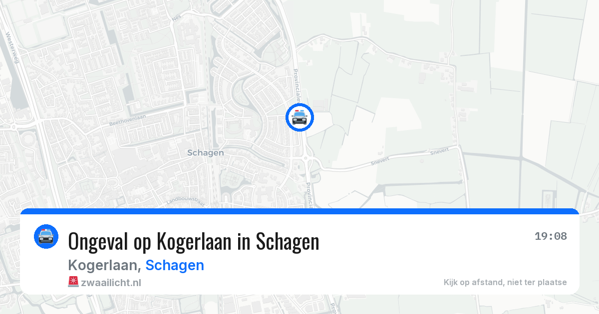 Ongeval op Kogerlaan in Schagen — 16 jul 2026