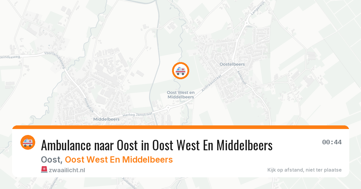 Ambulance naar Oost in Oost West En Middelbeers — 29 jun 2026