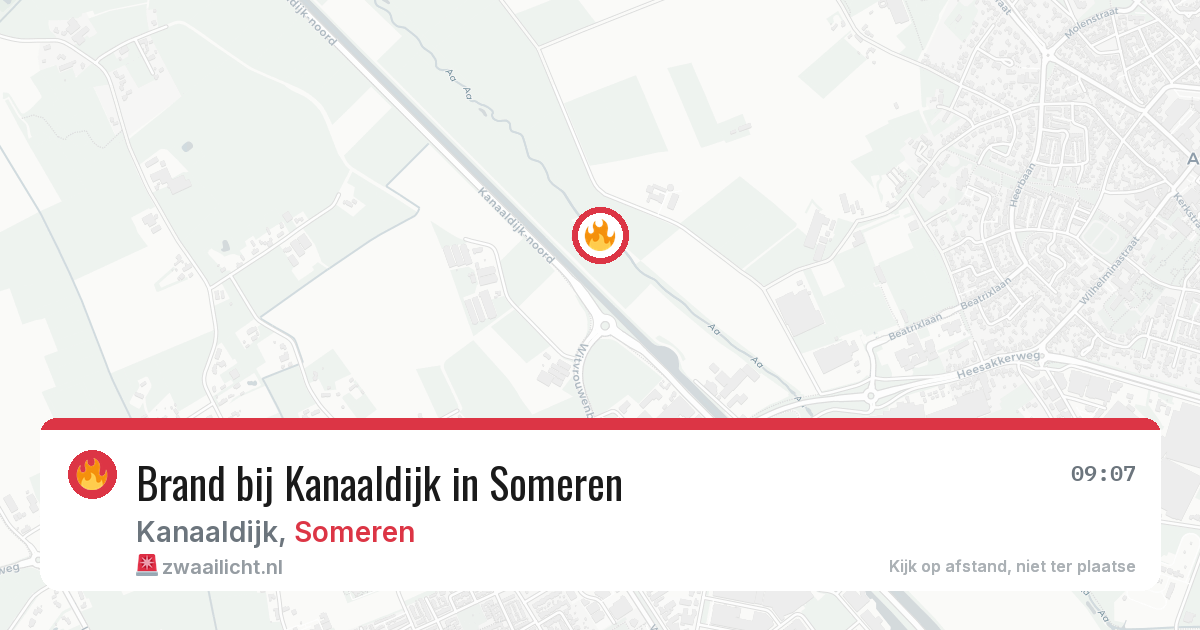 Brand bij Kanaaldijk in Someren — 28 jun 2026