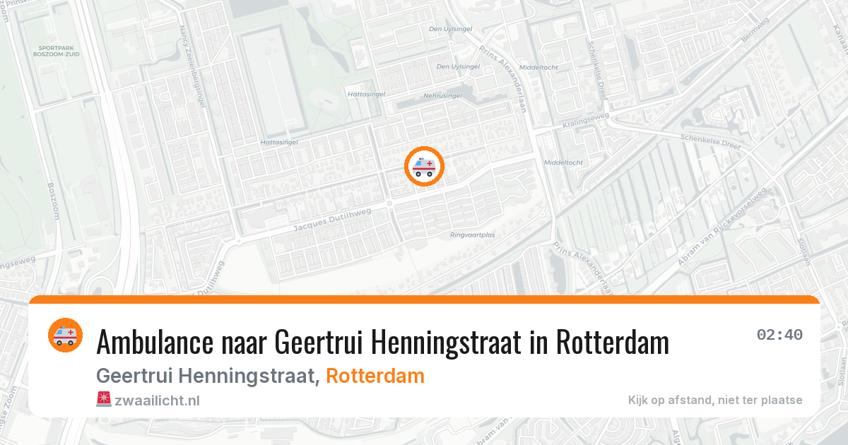 Ambulance naar Geertrui Henningstraat in Rotterdam — 3 mei 2026