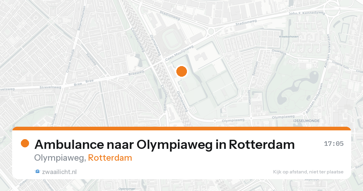 Ambulance naar Olympiaweg in Rotterdam — 16 aug 2026