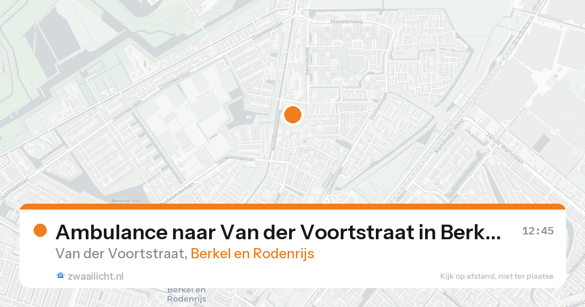Ambulance naar Van der Voortstraat in Berkel en Rodenrijs — 21 aug 2026