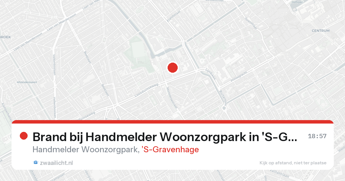 Brand bij Handmelder Woonzorgpark in 'S-Gravenhage — 16 aug 2026