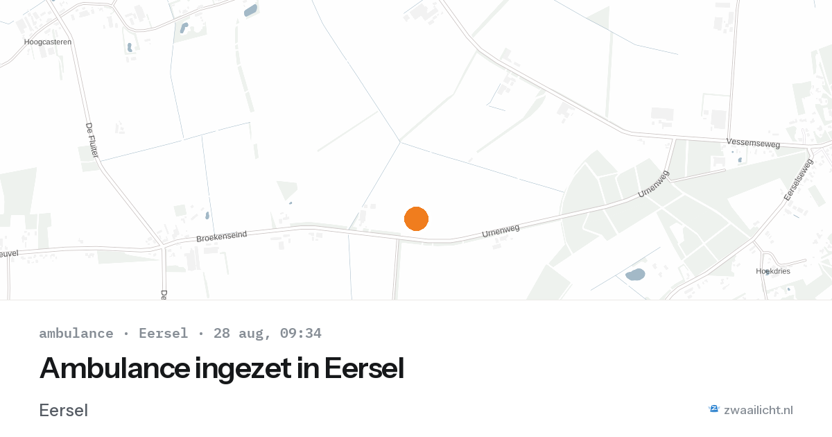 Ambulance ingezet in Eersel — 28 aug 2026