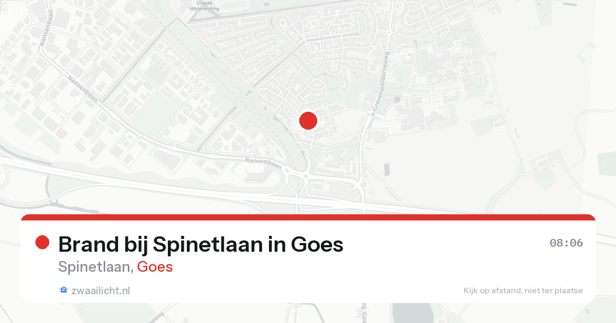 Brand bij Spinetlaan in Goes — 20 aug 2026