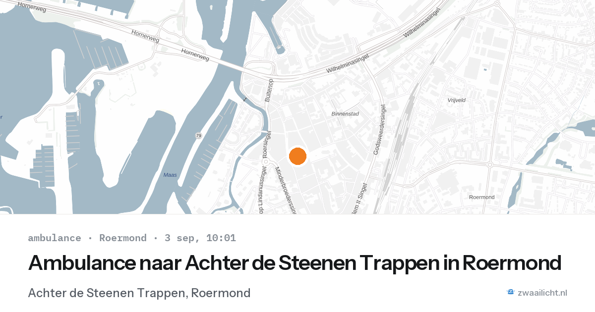 Ambulance naar Achter de Steenen Trappen in Roermond — 3 sep 2026