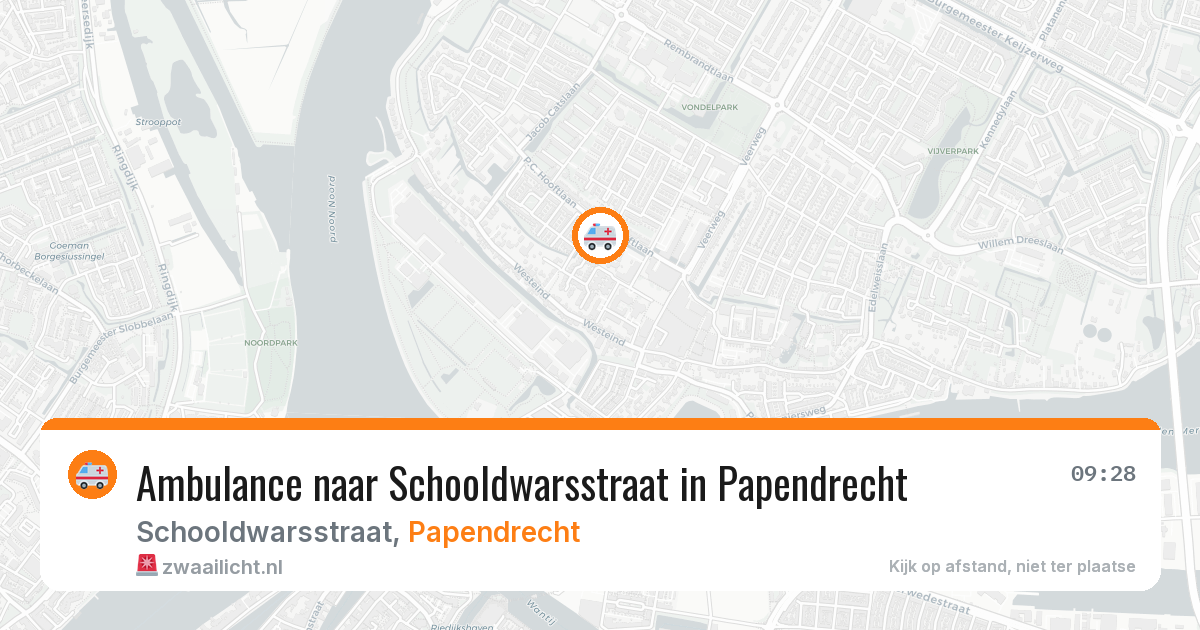 Ambulance naar Schooldwarsstraat in Papendrecht — 1 apr 2026