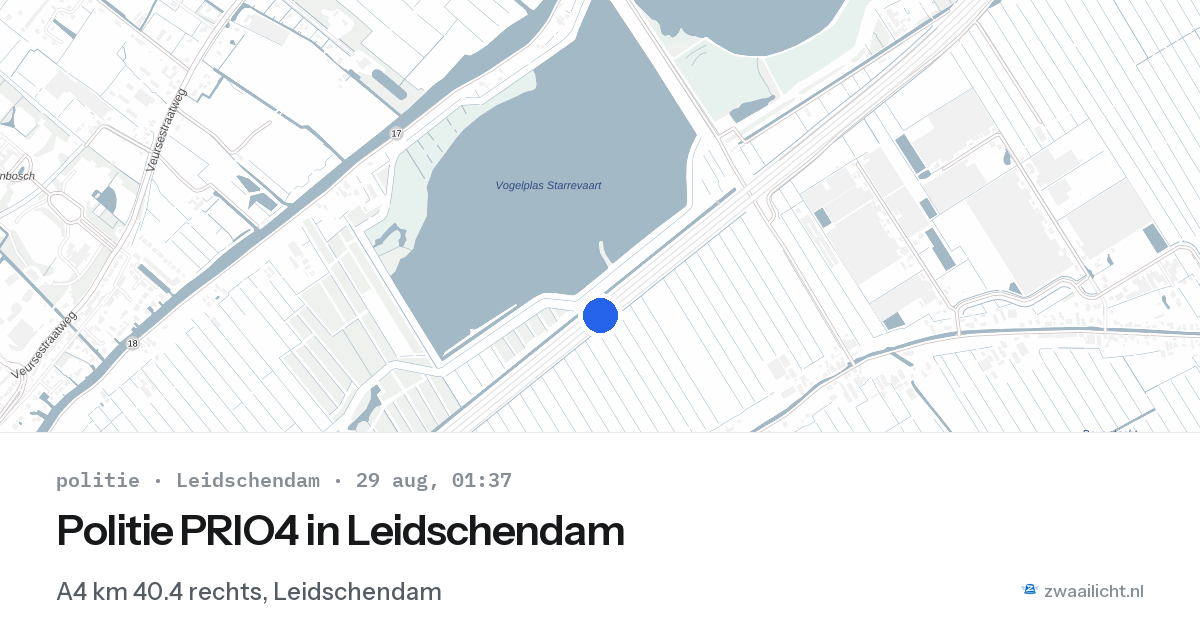 Politie PRIO4 in Leidschendam — 28 aug 2026 | 🚨 Zwaailicht.nl