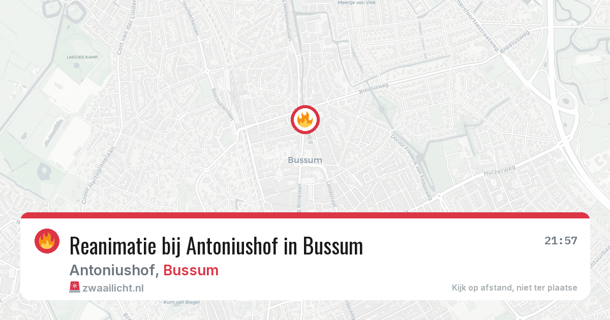 Reanimatie bij Antoniushof in Bussum — 22 mei 2026