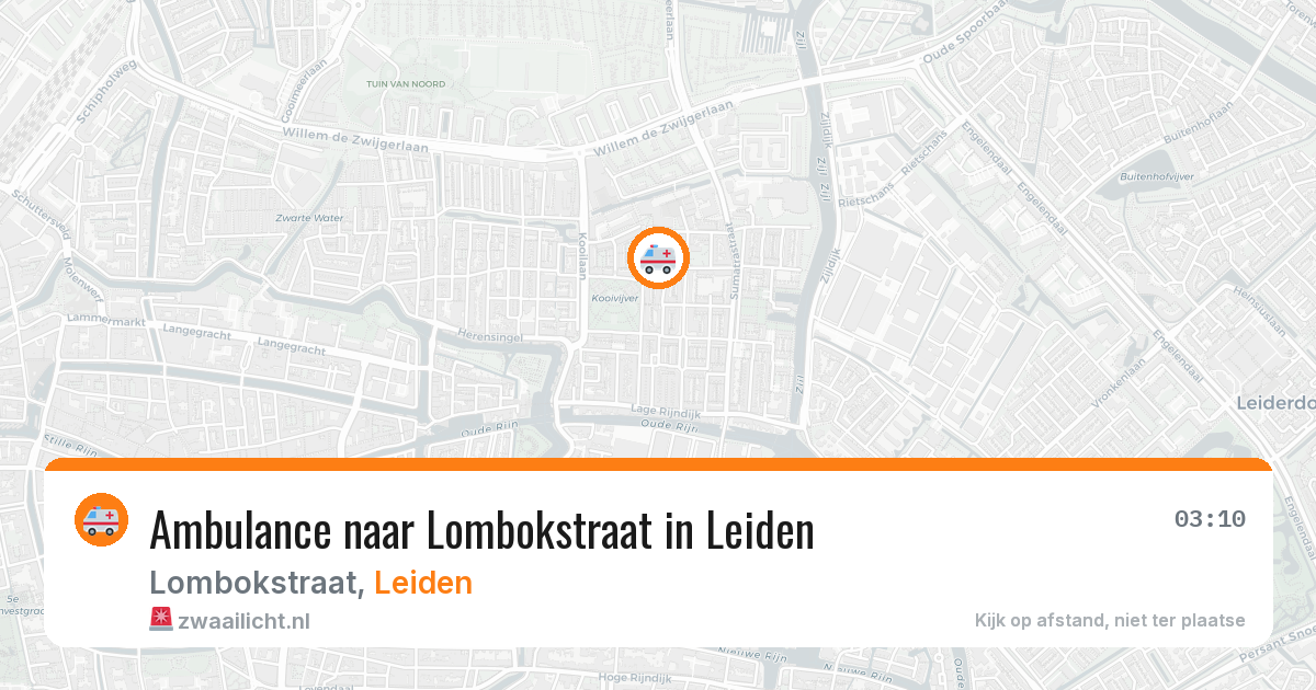 Ambulance naar Lombokstraat in Leiden — 4 jul 2026