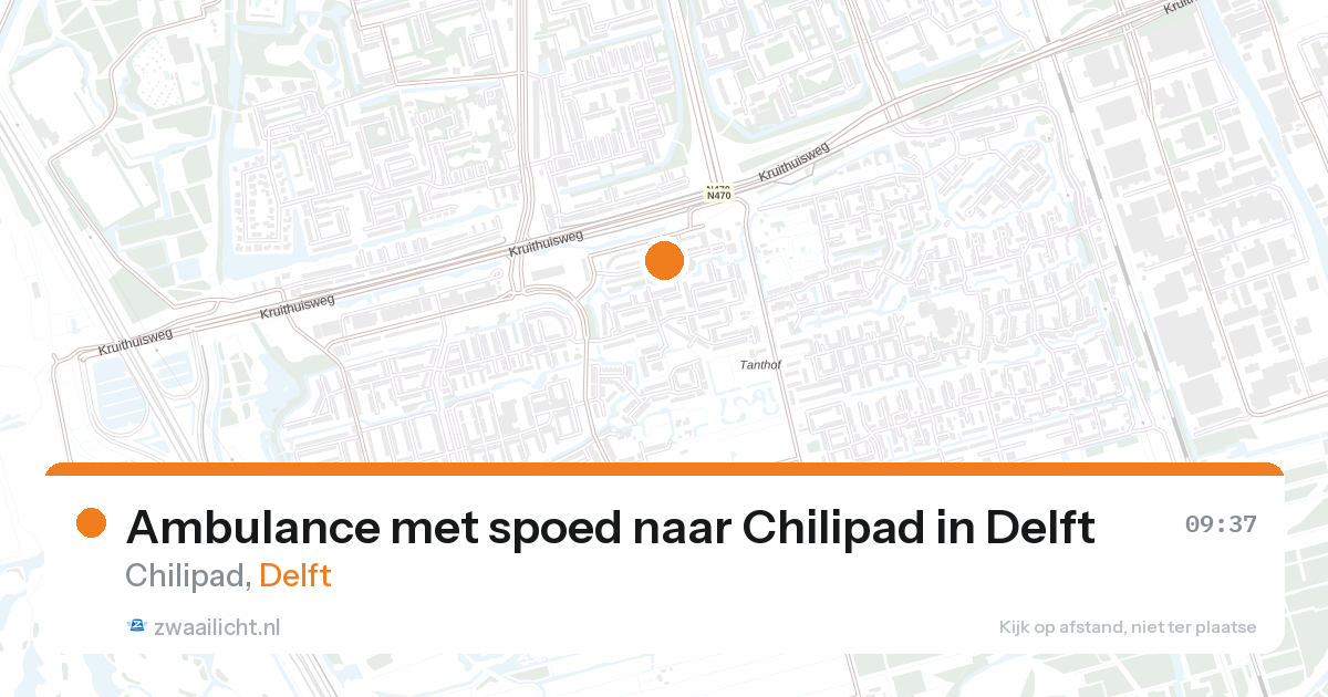Ambulance met spoed naar Chilipad in Delft — 26 aug 2026
