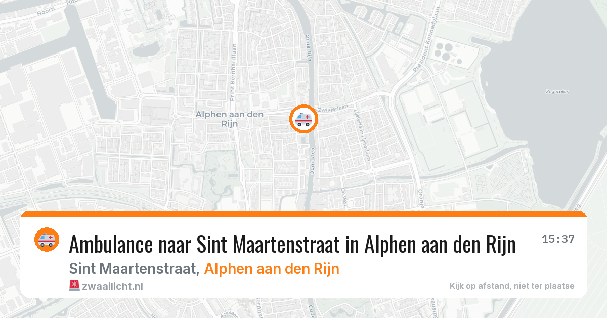 Ambulance naar Sint Maartenstraat in Alphen aan den Rijn — 9 jul 2026